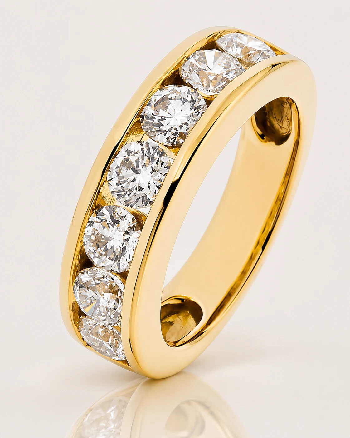 Diamond half-eternity rings